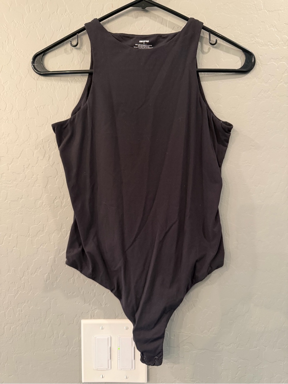 SKIMS Black Sleeveless Scoop Neck Bodysuit